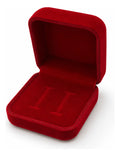 Small Square Red Velvet Ring Box