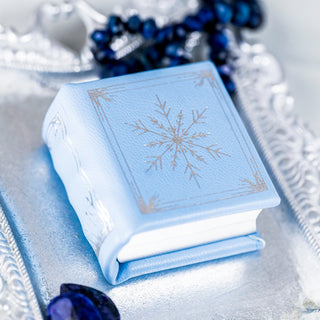 Winter Court Leather Book Ring Box – Frost Sky Edition (Small)